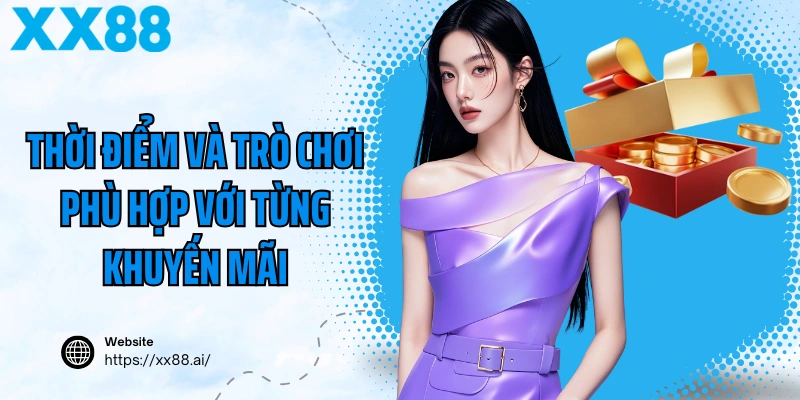 Thời điểm và trò chơi phù hợp với từng khuyến mãi